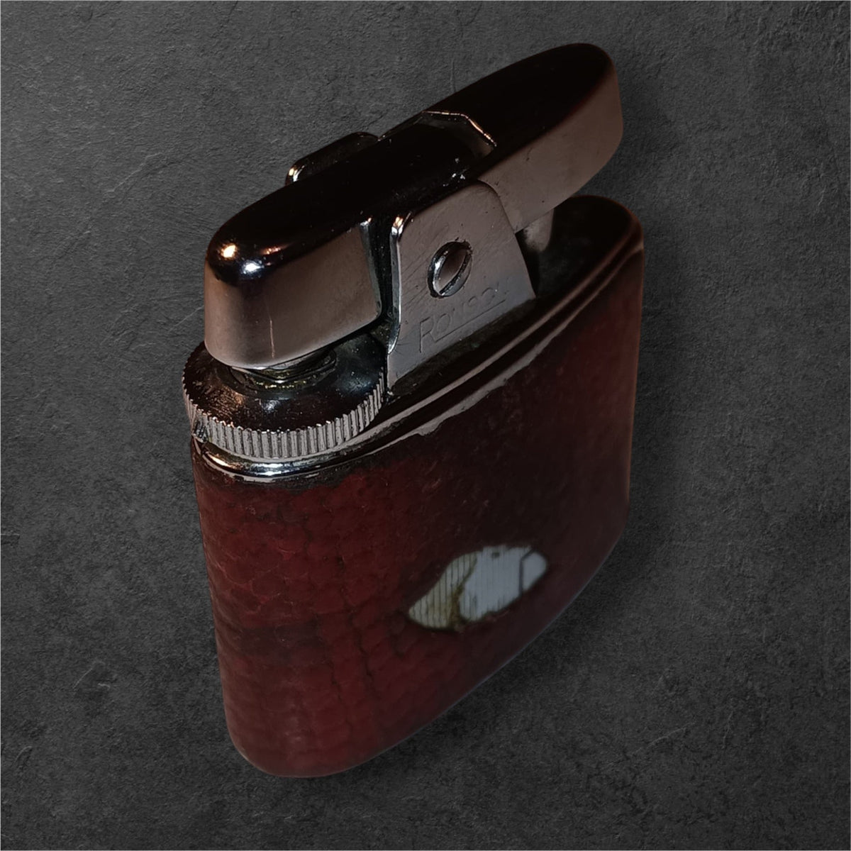 Ronson Varaflame Red Leather - brasswick